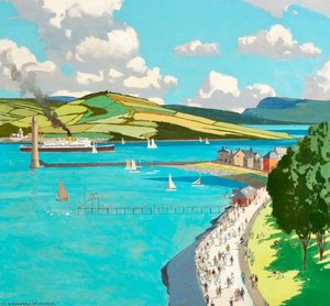 Larne Promenade With Chaine Memorial Tower — Norman Wilkinson