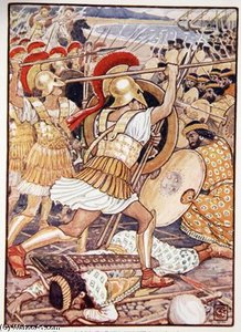 They Crashed Into The Persian Army With Tremendous — Walter Crane