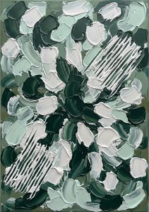 Radial Emergence In Forest Tones: A Monochromatic Study Of Organic Cellular Expansion — Christian Noiret, Contemporary Abstract