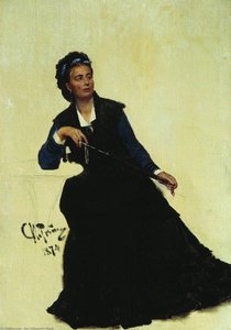 Woman Playing With Umbrella — Ilya Yefimovich Repin