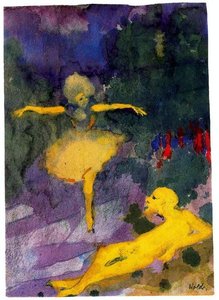 Bailarina y Hombre Reclinado