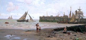 Low Tide, Whitstable Harbour, Kent — John Fraser