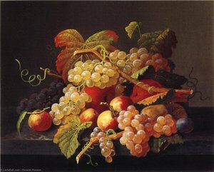Still Life Of Fruit — Severin Roesen, Dutch Golden Age