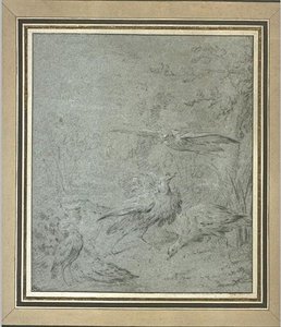 Five Birds In A Landscape — Jean-baptiste Oudry
