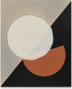 Geometric Resonance: A Study In Cream, Terracotta, And Structured Silence. — Laurent Fabre, Neo-abstract Art (modern Abstract Compositions)