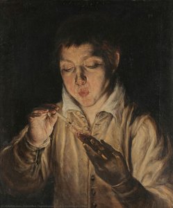 Boy Blowing An Ember — El Greco, Baroque