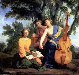 Melpomene, Erato And Polyhymnia — Eustache Le Sueur (lesueur)