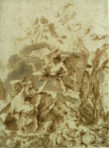 Hagar And Ishmael In The Wilderness — Giovanni Benedetto Castiglione