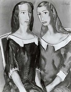 Two Girls In Green, (painting) — Alfred Henry Maurer