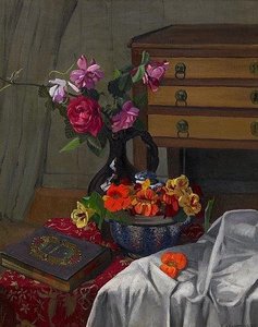 Roses And Nasturtiums — Félix Vallotton
