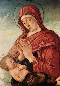 Madonna In Adoration Of The Sleeping Child — Giovanni Bellini
