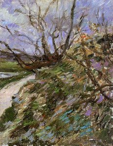 River Bank In Winter (study) — Eugène Henri Paul Gauguin, Post-impressionism