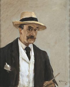 Self-portrait With Panama Hat — Макс Либерманн