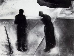 Composición Estereoscópica Basada En El Ángelus De Millet (incompleta), Aproximadamente 1978 — Salvador Dalí, Surrealist Expressionism