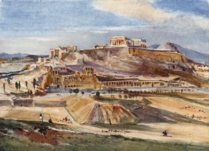 The Acropolis From The Base Of The Philopappus Hill — John Fulleylove