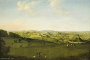 A View Over The Downs Near Uppark — Peter Tillemans