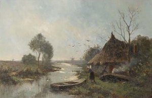 Vroege Morgen; A Polder Landscape — Willem Cornelis Rip
