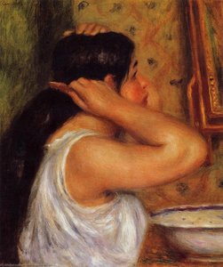 La Toilette - Woman Combing Her Hair — Pierre-auguste Renoir, Impressionism