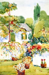 Flowering Wall — Annie G Sykes, American Impressionism