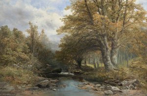 Scene On The River Dart — William Widgery