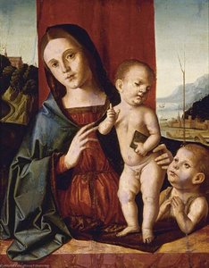Madonna And Child With The Infant Saint John The Baptist — Marko Palmečano