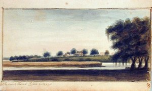 Captain Frederick Fraser’s Place, Prince Williams Parish From Untitled Sketchbook — Charles Fraser