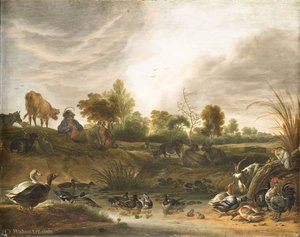 Landscape With Animals — Cornelis Saftleven (cornelis Zachtleven)