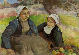 Two Breton Women\nwith a Basket of Apples