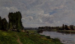 Washerwoman On The Riverbank