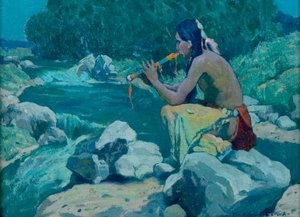Flute Player, Rio Lucero, Taos, Nm — Eanger Irving Couse