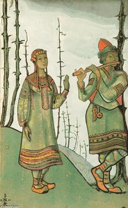 Snegurochka And Lel. Costume Design — Nicholas Roerich