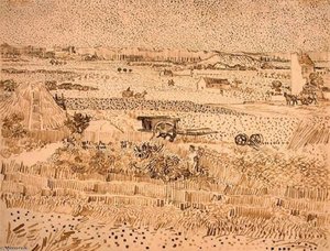 Harvest Landscape — Vincent Willem Van Gogh, Post-impressionism