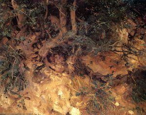 Valdemosa, Mallorca: Disteln Und Kräuter An Einem Hang — John Singer Sargent