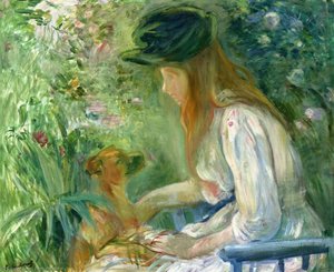 Girl With Dog 1 — Berthe Morisot