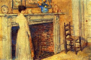 The Fireplace — Frederick Childe Hassam