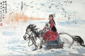 Riding in Manaisi by Huang Zhou