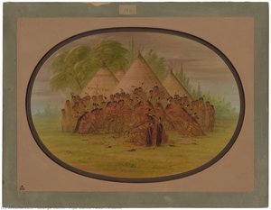Pipe Dance - Assinneboine — George Catlin