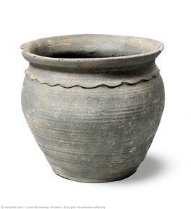 Clay pot, foundation offering