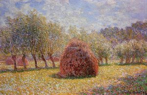 Haystacks At Giverny — Claude Monet, Impressionism