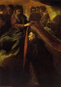 St. Ildefonso Receiving The Chasuble From The Virgin — Diego Velázquez