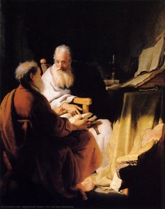Two Old Men Disputing — Rembrandt Peale