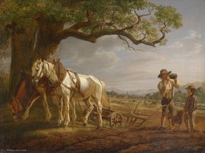 Rest of the peasants at field