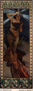 Morning Star Litho — Alphonse Mucha, Art Nouveau