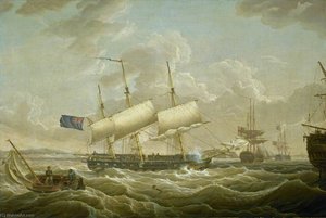 A Frigate Coming To Anchor In The Mersey — Robert W. Salmon