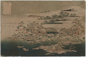 Pines And Waves At The Dragon Cavern — Katsushika Hokusai