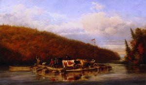 Crossing Cattle For Lumbering Purposes — Cornelius David Krieghoff