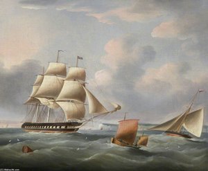 Shipping In The Downs — Charles Martin Powell
