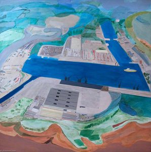 Aerial View Of Newport Docks — Carol Hiles