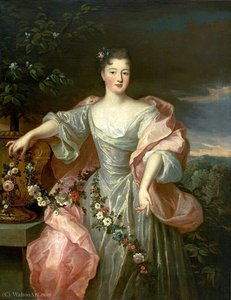 Portrait Of A Bride With Flowers — Pierre Gobert
