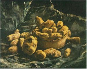 Still Life With An Earthern Bowl And Potatoes — Vincent Van Gog, Contemporary Realism